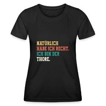 Thore Lustiger Spruch Vorname Name Thore - Frauen Funktions-T-Shirt - Schwarz - Vorne - AI Model Female 172 light (172cm)