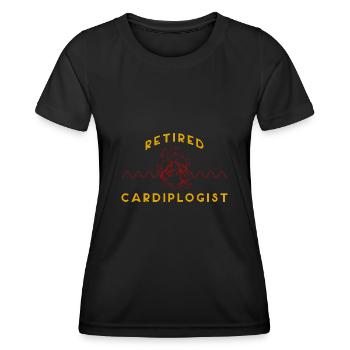 Kardiologie Rhythmus Arzt Arterie Beruf Medizin - Frauen Funktions-T-Shirt - Schwarz - Vorne - AI Model Female 172 light (172cm)