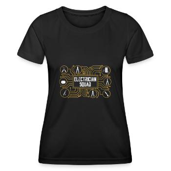 Electrician Craftsman Électronique Tension - T-shirt sport Femme - noir - Devant - AI Model Female 172 light (172cm)
