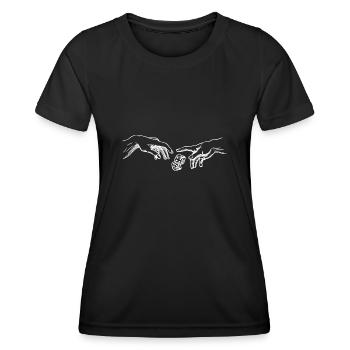 Dés La création d’Adams Dice Player - T-shirt sport Femme - noir - Devant - AI Model Female 172 light (172cm)