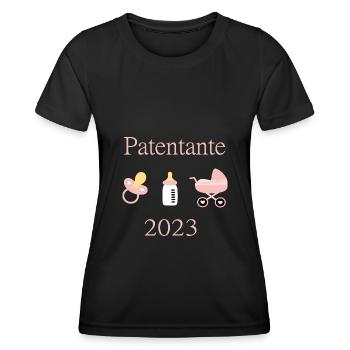 Patentante 2023 Geburt Mädchen Taufe - Frauen Funktions-T-Shirt - Schwarz - Vorne - AI Model Female 172 light (172cm)