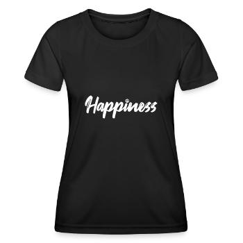 Happiness Peace - Frauen Funktions-T-Shirt - Schwarz - Vorne - AI Model Female 172 light (172cm)