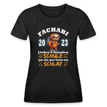 Graduation 2023 Main Real Fachabi Graduate - Women's Functional T-Shirt - black - Front - AI Model Female 172 light (172cm)