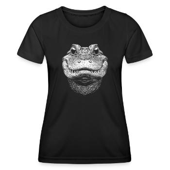 Alligator Portrait Predator Animals Animal - Women's Functional T-Shirt - black - Front - AI Model Female 172 light (172cm)