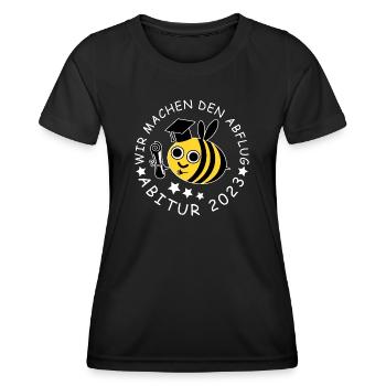 Abitur 2023 Biene - Frauen Funktions-T-Shirt - Schwarz - Vorne - AI Model Female 172 light (172cm)