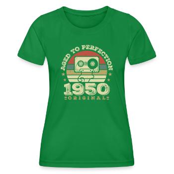 Original 1950er Jahre Vintage Geburtstagsgeschenkidee - Frauen Funktions-T-Shirt - Kelly Green - Vorne - AI Model Female 172 dark (172cm)
