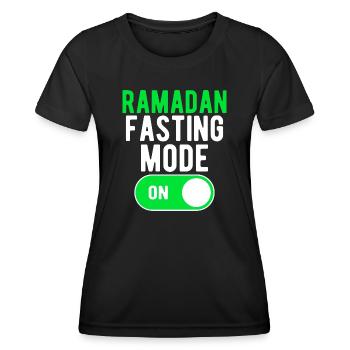 Mode de jeûne du Ramadan activé - T-shirt sport Femme - noir - Devant - AI Model Female 172 light (172cm)