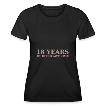 18th birthday - Women's Functional T-Shirt - black - Front - AI Model Female 172 light (172cm)