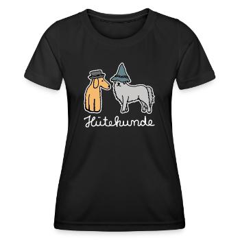 Hütehunde Hunde mit Hut Huetehund - Frauen Funktions-T-Shirt - Schwarz - Vorne - AI Model Female 172 light (172cm)