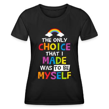 LGBT Geschenk Pride Monat - Frauen Funktions-T-Shirt - Schwarz - Vorne - AI Model Female 172 light (172cm)