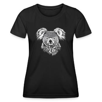 Koala Portrait Koala Ours Australie Animaux - T-shirt sport Femme - noir - Devant - AI Model Female 172 light (172cm)