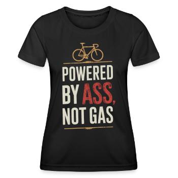 Pedal power: buttocks instead of gas - Women's Functional T-Shirt - black - Front - AI Model Female 172 light (172cm)