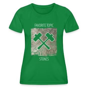 Stonemason Stone Sculptor Saying - Women's Functional T-Shirt - kelly green - Front - AI Model Female 172 dark (172cm)