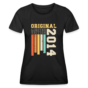 Original 2014 Jahrgang Retro Geburtstag Geschenk - Frauen Funktions-T-Shirt - Schwarz - Vorne - AI Model Female 172 light (172cm)