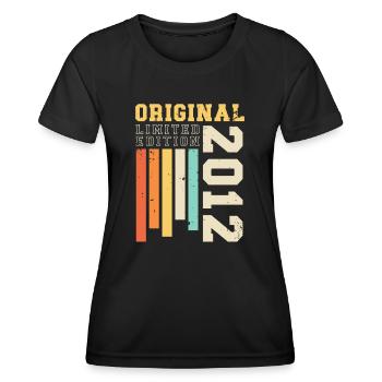 Original 2012 Vintage Retro Birthday Gift - Women's Functional T-Shirt - black - Front - AI Model Female 172 light (172cm)