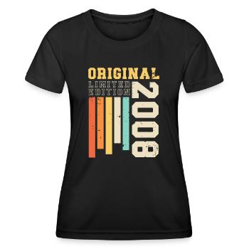 Original 2008 Vintage Rétro Cadeau d’anniversaire - T-shirt sport Femme - noir - Devant - AI Model Female 172 light (172cm)