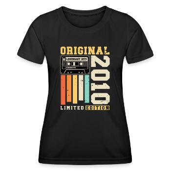 Original 2010 Vintage Rétro Cadeau d’anniversaire - T-shirt sport Femme - noir - Devant - AI Model Female 172 light (172cm)
