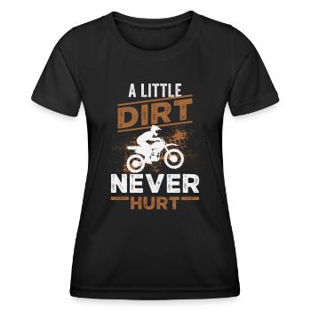 Motocross Dirt Bike Rider Motorcycle - Women's Functional T-Shirt - black - Front - AI Model Female 172 light (172cm)