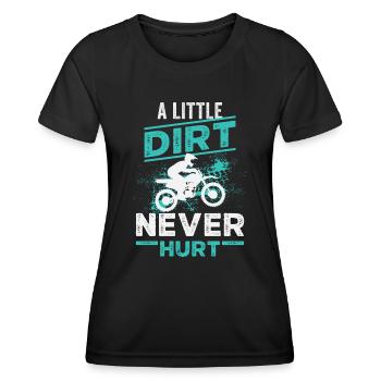 Motocross Dirt Bike Rider Motorcycle - Women's Functional T-Shirt - black - Front - AI Model Female 172 light (172cm)