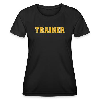 Trainer - Frauen Funktions-T-Shirt - Schwarz - Vorne - AI Model Female 172 light (172cm)