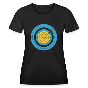 Bogen-Fan Pfeil Ziel Sportler Geburtstag Idee - Frauen Funktions-T-Shirt - Schwarz - Vorne - AI Model Female 172 light (172cm)