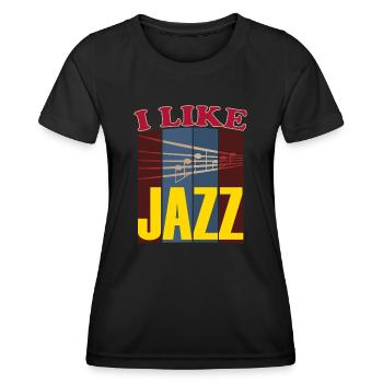 I like Jazz black - Frauen Funktions-T-Shirt - Schwarz - Vorne - AI Model Female 172 light (172cm)