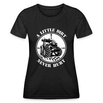 Traktor Traktorfahrer Landwirt Acker Feldarbeit - Frauen Funktions-T-Shirt - Schwarz - Vorne - AI Model Female 172 light (172cm)