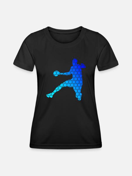 Handballspieler Handballspielen Handballer - Frauen Funktions-T-Shirt - Schwarz