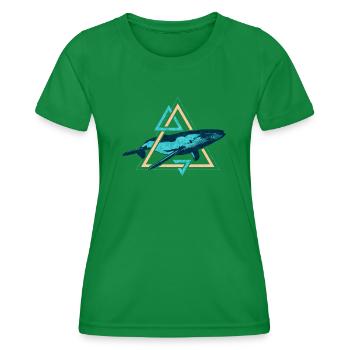 Baleine bleue - T-shirt sport Femme - vert - Devant - AI Model Female 172 dark (172cm)