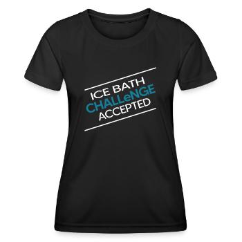 Bain de glace Les nageurs hivernaux « défi bain de glace » - T-shirt sport Femme - noir - Devant - AI Model Female 172 light (172cm)