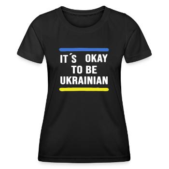 UKRAINE slava ukraini Ukrainer & Ukrainerin - Frauen Funktions-T-Shirt - Schwarz - Vorne - AI Model Female 172 light (172cm)