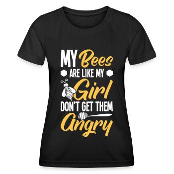 Beekeepers Bees Honey bees Beekeeping - Women's Functional T-Shirt - black - Front - AI Model Female 172 light (172cm)