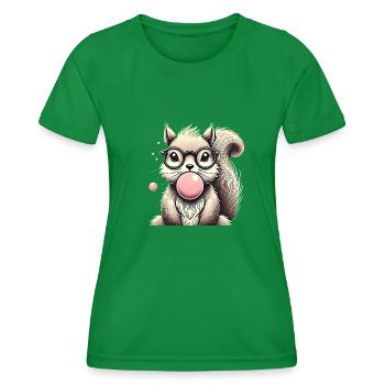 Écureuil frais avec des verres Bubblegum - T-shirt sport Femme - vert - Devant - AI Model Female 172 dark (172cm)