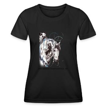 Breitenstein Performance Horses - Frauen Funktions-T-Shirt - Schwarz - Vorne - AI Model Female 172 light (172cm)
