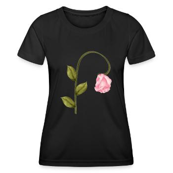 Rose - T-shirt sport Femme - noir - Devant - AI Model Female 172 light (172cm)