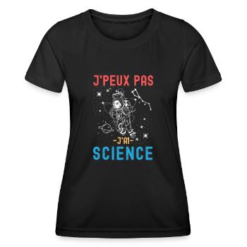Science astronomie astronaute 2 - T-shirt sport Femme - noir - Devant - AI Model Female 172 light (172cm)