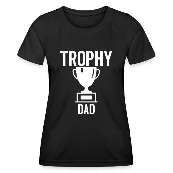 Trophäe Papa - Frauen Funktions-T-Shirt - Schwarz - Vorne - AI Model Female 172 light (172cm)