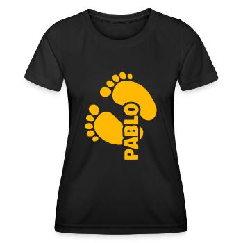 Footprint Baby Birth Pablo - Women's Functional T-Shirt - black - Front - AI Model Female 172 light (172cm)