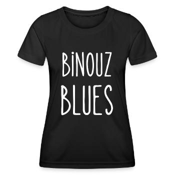 binouz blues - T-shirt sport Femme - noir - Devant - AI Model Female 172 light (172cm)