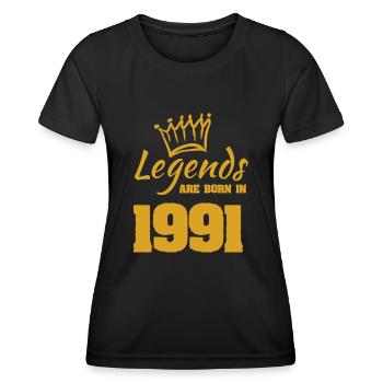 are 1991 - Frauen Funktions-T-Shirt - Schwarz - Vorne - AI Model Female 172 light (172cm)