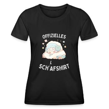 Offizielle (L)afshirt - Frauen Funktions-T-Shirt - Schwarz - Vorne - AI Model Female 172 light (172cm)