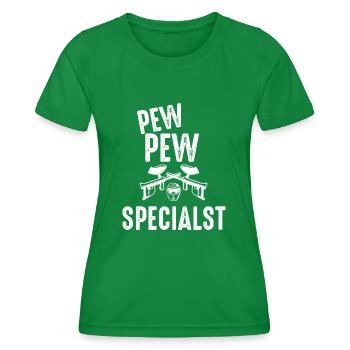 Paintball Airsoft - T-shirt sport Femme - vert - Devant - AI Model Female 172 dark (172cm)