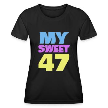 47 - Frauen Funktions-T-Shirt - Schwarz - Vorne - AI Model Female 172 light (172cm)