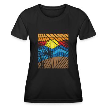 Summer Sunset - Women's Functional T-Shirt - black - Front - AI Model Female 172 light (172cm)