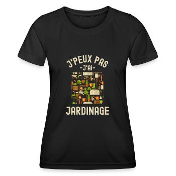 Matériel de jardinage - T-shirt sport Femme - noir - Devant - AI Model Female 172 light (172cm)