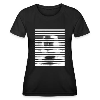 MONA bande - T-shirt sport Femme - noir - Devant - AI Model Female 172 light (172cm)