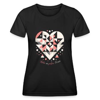 Modernes Liebesdesign: 'Liebe in jeder Form' - Frauen Funktions-T-Shirt - Schwarz - Vorne - AI Model Female 172 light (172cm)