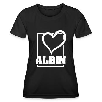 Gift for Albin - Women's Functional T-Shirt - black - Front - AI Model Female 172 light (172cm)
