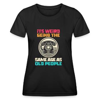 Jahrgang | Klassisch | Klassisch | Alt - Frauen Funktions-T-Shirt - Schwarz - Vorne - AI Model Female 172 light (172cm)