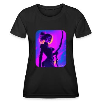 Glow Archeress - Women's Functional T-Shirt - black - Front - AI Model Female 172 light (172cm)